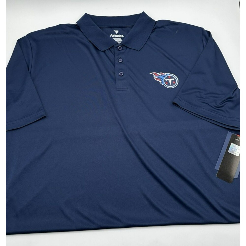 Fanatics NFL Tennessee Titans Golf Polo Shirt Navy Blue Men's 3XL NWT